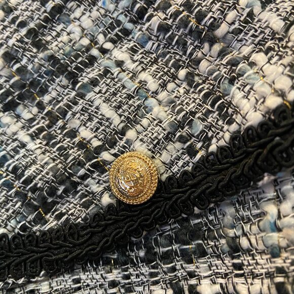 🥼🥼Cicy Bell Womens Cropped Tweed Blazer Small NWOT - Picture 9 of 12